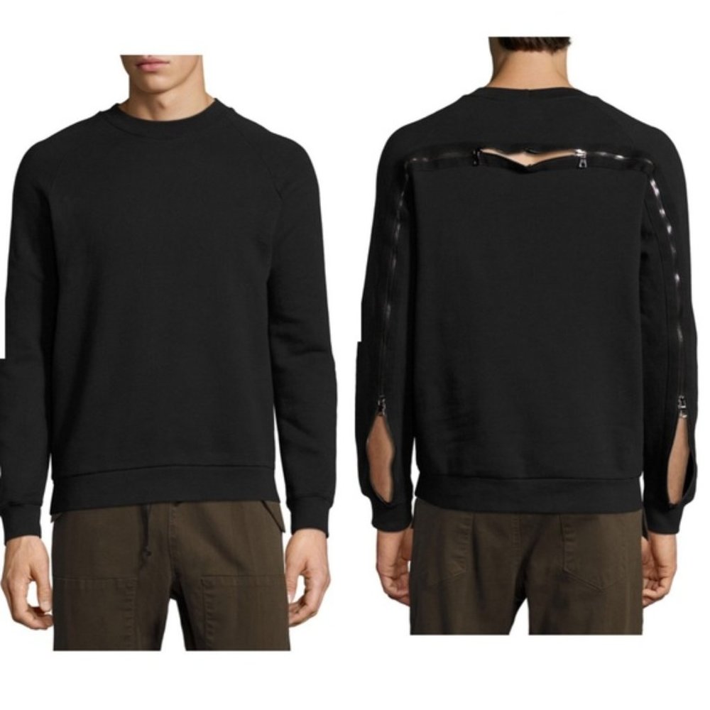 NWT Hudson Black Enzo Exposed Raglan Sweater XL